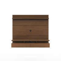 Manhattan Comfort 25151 City 1.8 Floating Wall Theater Entertainment Center in Nut Brown